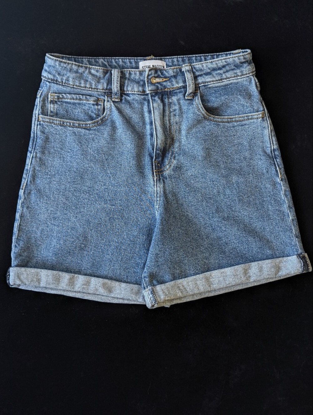 Steve Madden Cotton Women's Blue Denim Jeans Shorts